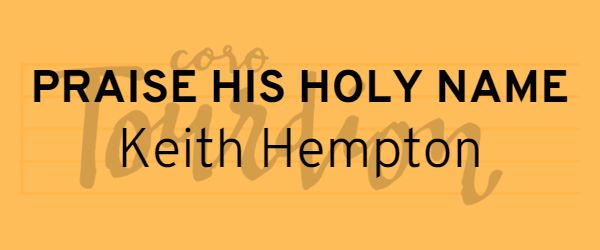 PRAISE HIS HOLY NAME Portada Coro en Madrid Tourdion